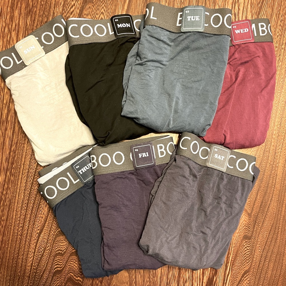 NEW BAMBOO COOL Men’s Underwear Boxer Briefs Breathable Soft with Fly 7 pr, XXXL